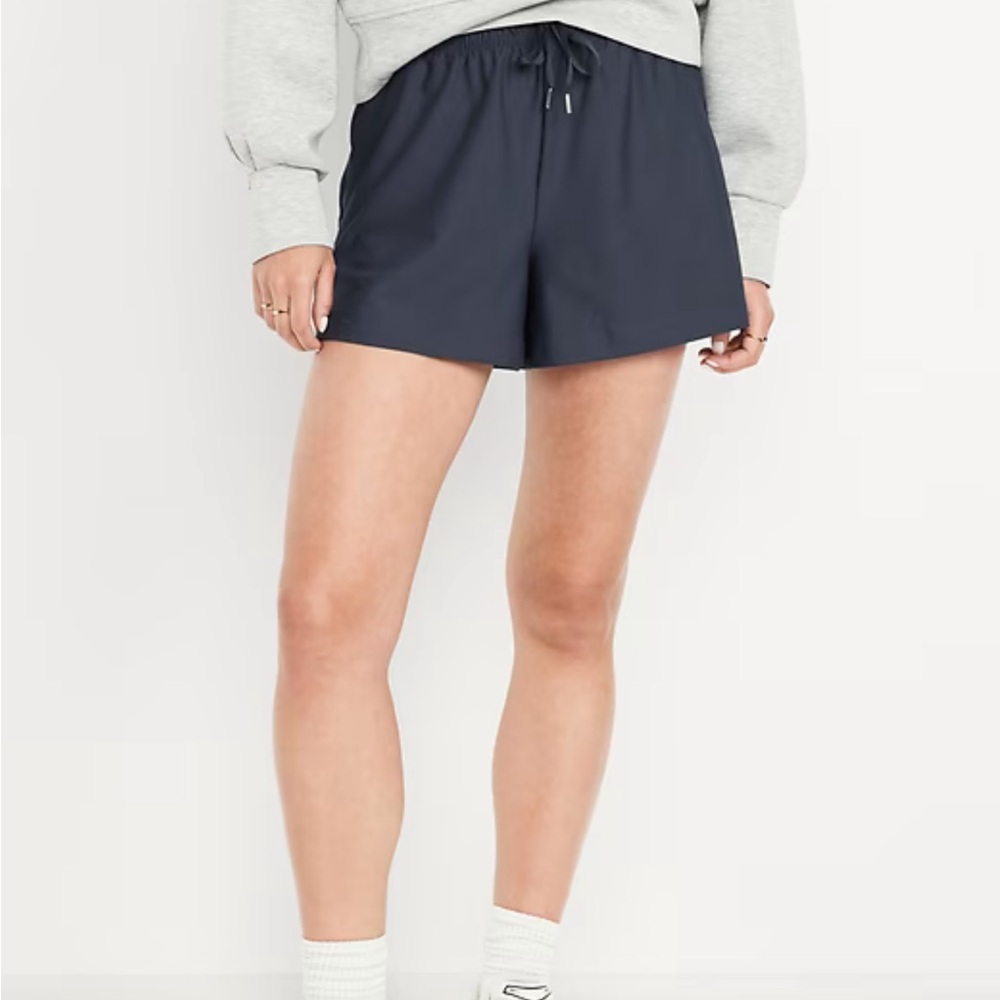 Old Navy Women's Dusk Navy High-Waisted PowerSoft Shorts -- 3.5-inch inseam—NWOT